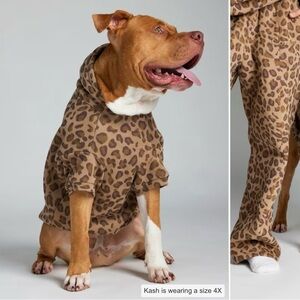 NWOT Comfrt Leopard Dog Hoodie